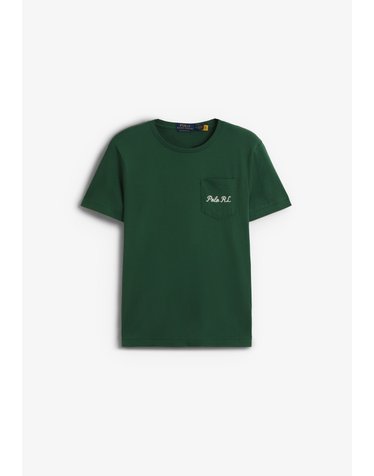 폴로 랄프 로렌 슬림핏 패치 포켓 반팔 티셔츠 75002 DARK GREEN