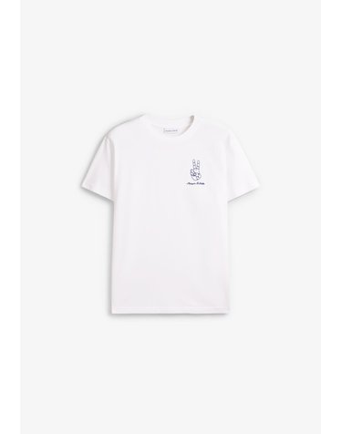 메종라비쉬 자수 라운드넥 반팔 티셔츠 74672 WHITE