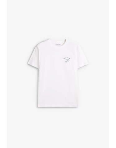 메종라비쉬 자수 레귤러핏 반팔 티셔츠 74671 WHITE