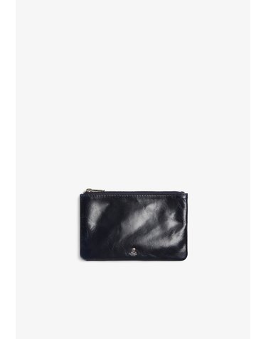 스캘퍼스 레더 메탈 포인트 지퍼 파우치 72945 NAVY/GREY