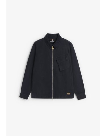 바버 지퍼 플랩포켓 오버셔츠 78906 NAVY