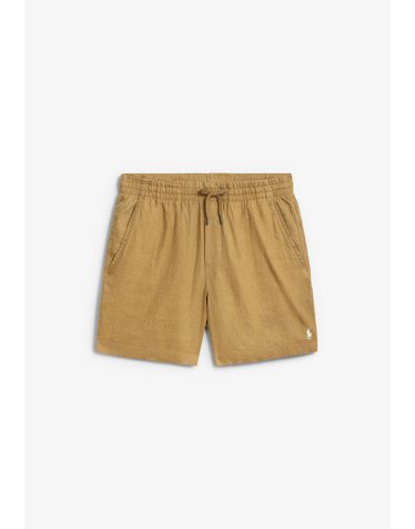 폴로 랄프 로렌 린넨 드로스트링 로고 반바지 72621 BROWN
