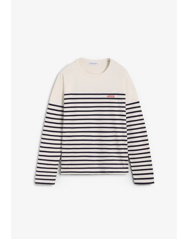 메종라비쉬 스트라이프 크루넥 긴팔 티셔츠 65267 BLUE STRIPES