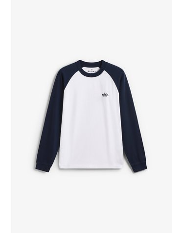 에드윈 래글런 크루넥 긴팔 티셔츠 78424 WHITE