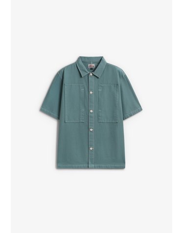 스탠레이 릴렉스핏 더블 포켓 반팔 셔츠 74477 BLUE