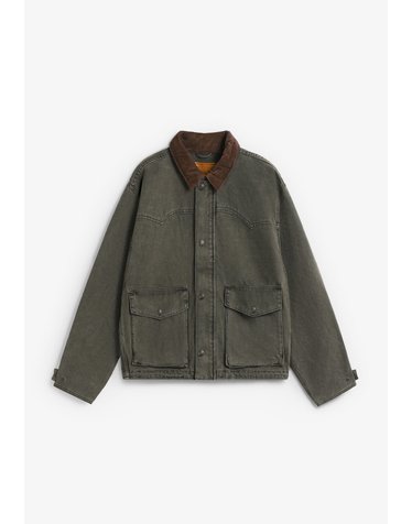 리바이스 워시드 코듀로이 칼라 포켓 자켓 78529 DARK GREY
