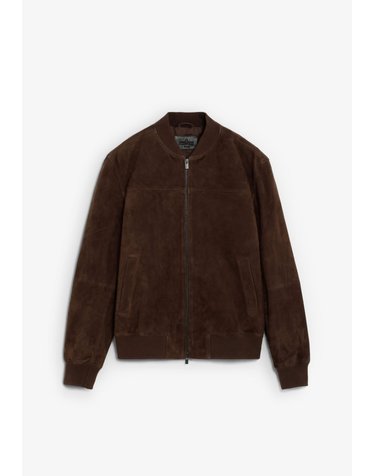 스캘퍼스 집업 스웨이드 봄버 자켓 69092 DARK BROWN