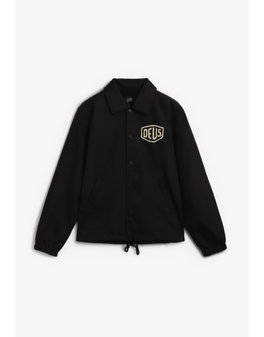 데우스엑스마키나 로고 프린트 버튼 코치 자켓 72490 BLACK