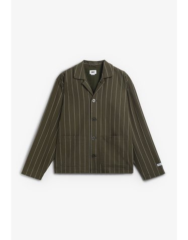 오베이 핀스트라이프 버튼 포켓 자켓 70550 BROWN