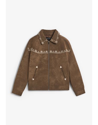구디즈스포티브 자수 집업 블루종 자켓 72471 BROWN