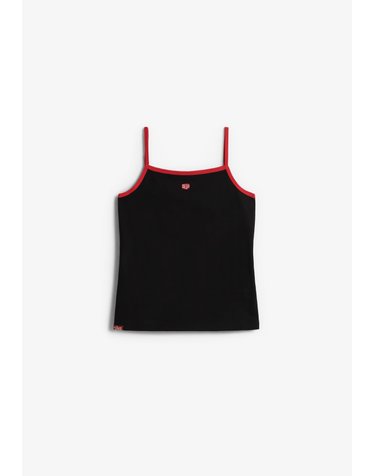 데우스엑스마키나 쉴드 파인 스트랩 캐미솔 탑 72555 BLACK