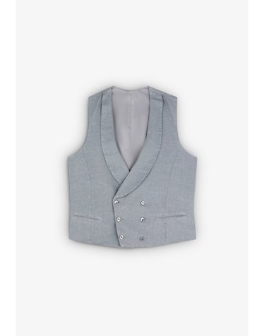 스캘퍼스 린넨 더블버튼 포멀 베스트 42625 GREY
