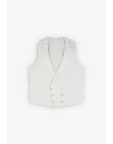 스캘퍼스 린넨 더블버튼 포멀 베스트 42627 OFF WHITE