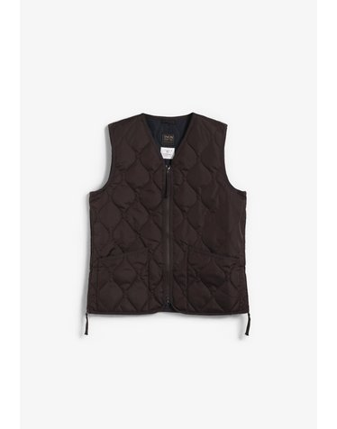 타이온 밀리터리 퀄팅 V넥 집업 베스트 67983 BROWN