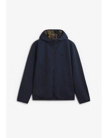 바버 양면 후드 자수 집업 자켓 74249 NAVY