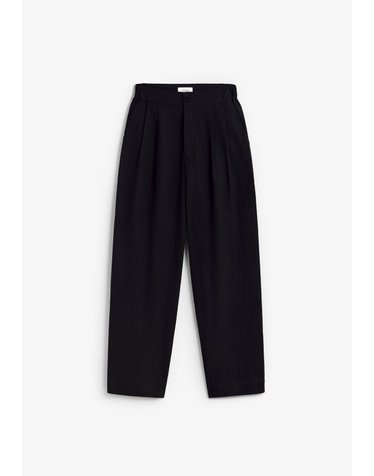 언페인드 시어서커 플리츠 와이드 팬츠 74128 DARK NAVY