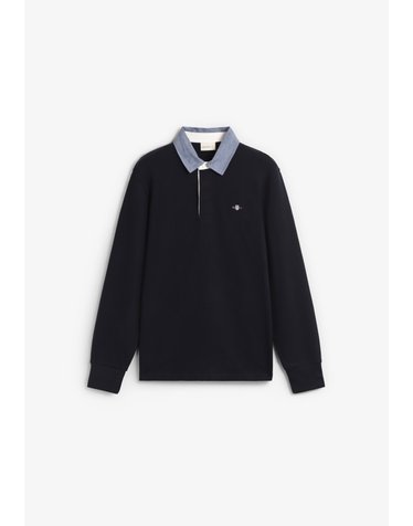 간트 클래식 헤비 럭비 긴팔 폴로셔츠 74840 NAVY