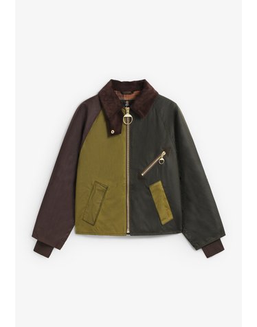 바버 컬러블록 왁스 집업 자켓 78891 MULTICOLOR