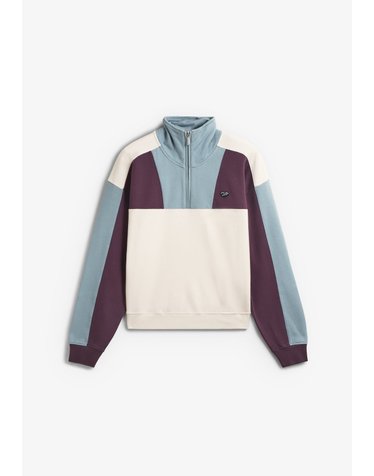 메종라비쉬 컬러블록 하프집업 맨투맨 74679 MULTICOLOR