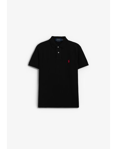 폴로 랄프 로렌 메시 로고 자수 반팔 폴로셔츠 74023 BLACK