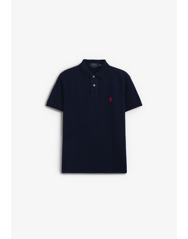 폴로 랄프 로렌 로고 자수 반팔 메시 폴로셔츠 74023 NAVY