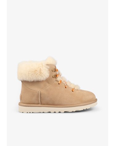 어그 레이스업 클래식 미니 앵클 부츠 39881 BEIGE