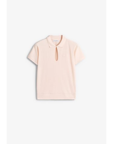 라코스테 피케 로고 키홀 반팔 폴로 티셔츠 78727 BEIGE