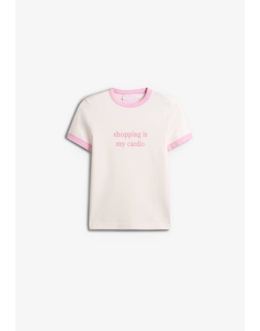메종라비쉬 자수 레터링 링거 반팔 티셔츠 74677 OFF WHITE