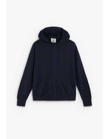 에코알프 후드 집업 니트 가디건 70703 NAVY
