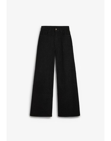 스캘퍼스 글리터 하이라이즈 와이드 청바지 72755 BLACK
