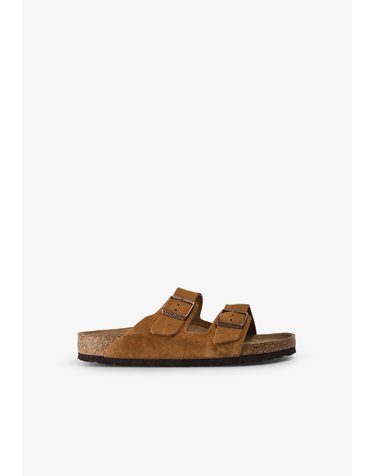 버켄스탁 스웨이드 남성 슬라이드 샌들 72590 CAMEL