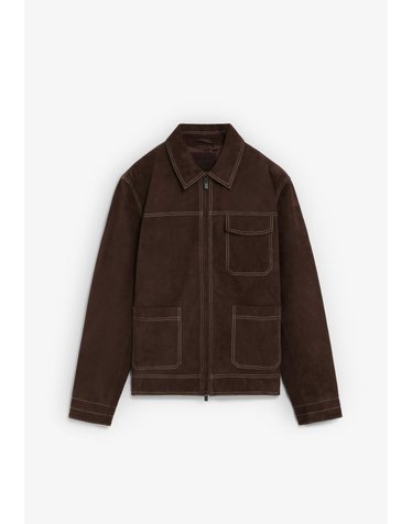 스캘퍼스 스웨이드 스티치 집업 자켓 69082 DARK BROWN
