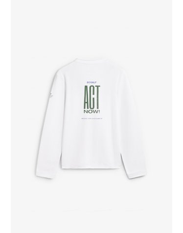 에코알프 백 그래픽 긴팔 티셔츠 70698 WHITE