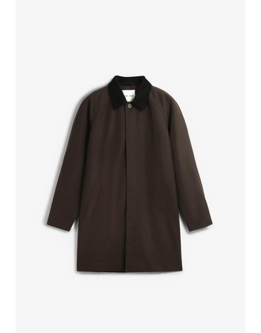 삼소앤삼소 벨벳 칼라 싱글 카 코트 78763 BROWN