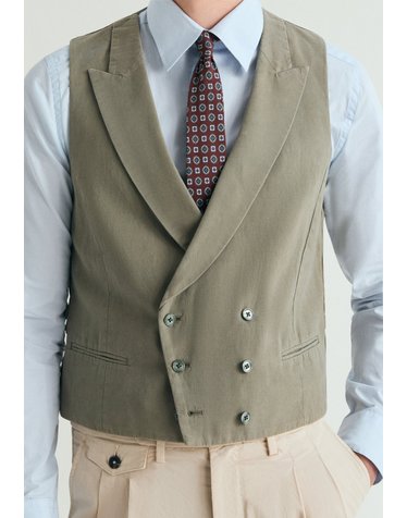 스캘퍼스 더블 버튼 수트 베스트 60851 LIGHT KHAKI