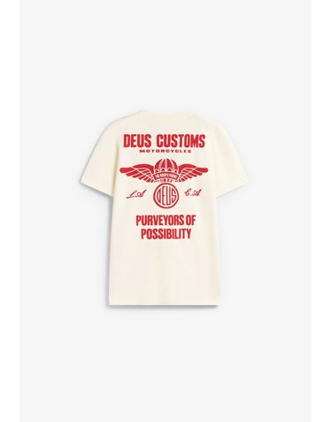 데우스엑스마키나 백 그래픽 반팔 티셔츠 78570 OFF WHITE