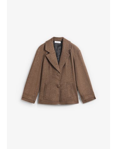 라감 테일러드 싱글버튼 블레이저 74714 BROWN