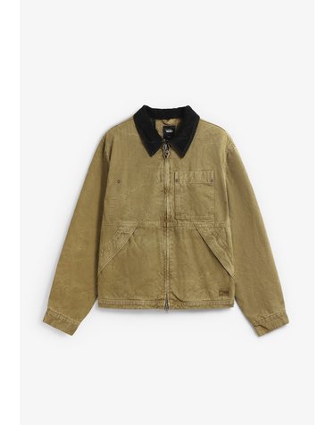 반스 크롭 워크 캔버스 집업 자켓 78407 KHAKI