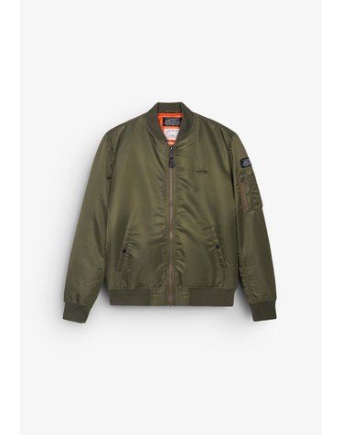 쇼트뉴욕 자수 디테일 슬림핏 봄버 자켓 47650 KHAKI