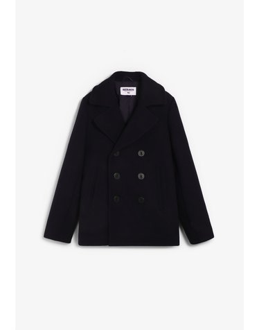 세바고 본디드 울 더블브레스트 피코트 67711 NAVY