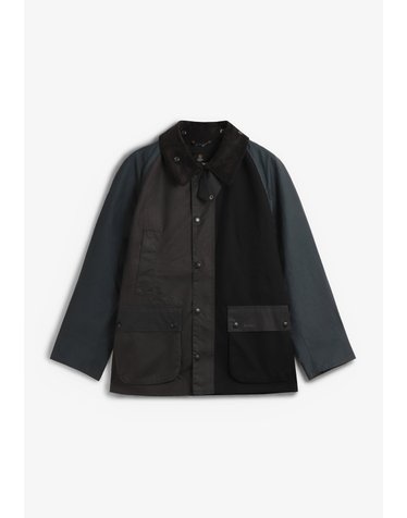 바버 패치워크 왁스 코튼 자켓 78874 DARK GREY