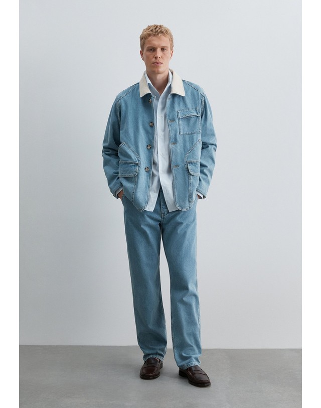 스칼퍼스 스캘퍼스 멀티포켓 코듀로이 칼라 데님 자켓 69069-scnorsca-denim-jacket-aw2627-lightdenim LIGHT DENIM 블루 착용컷