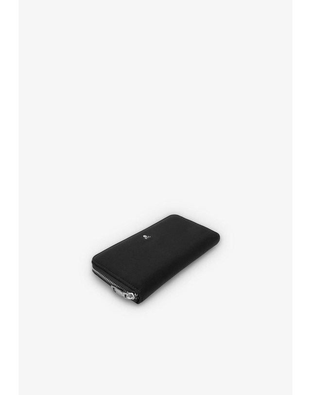 스칼퍼스 스캘퍼스 메탈 장식 집업 장지갑 72300-scny-prem-plain-wallet-aw2627-black BLACK 블랙 착용컷
