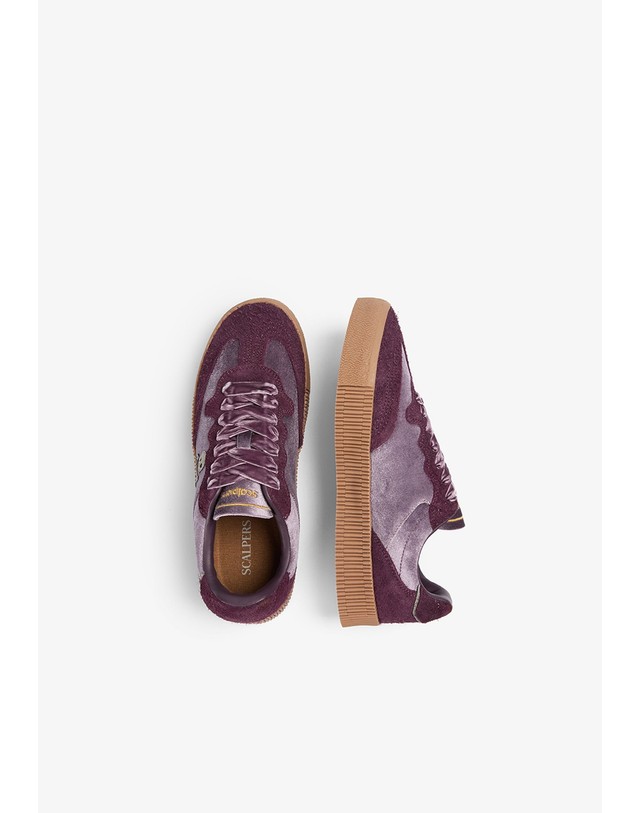 스칼퍼스 스캘퍼스 벨벳 스컬 로고 플랫폼 스니커즈 70903-scgale-velvet-sneakers-aw2627-purple PURPLE 퍼플 착용컷