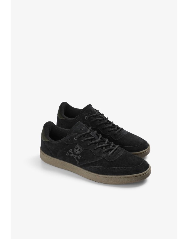 스칼퍼스 스캘퍼스 스웨이드 로우탑 스니커즈 69688-scford-suede-sneakers-aw2627-anthracite ANTHRACITE 블랙 착용컷