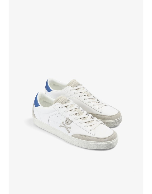 스칼퍼스 스캘퍼스 스컬 로고 로우탑 스니커즈 70201-scnew-gala-sneakers-aw2627-offwhiteblue OFF WHITE/BLUE 화이트 착용컷