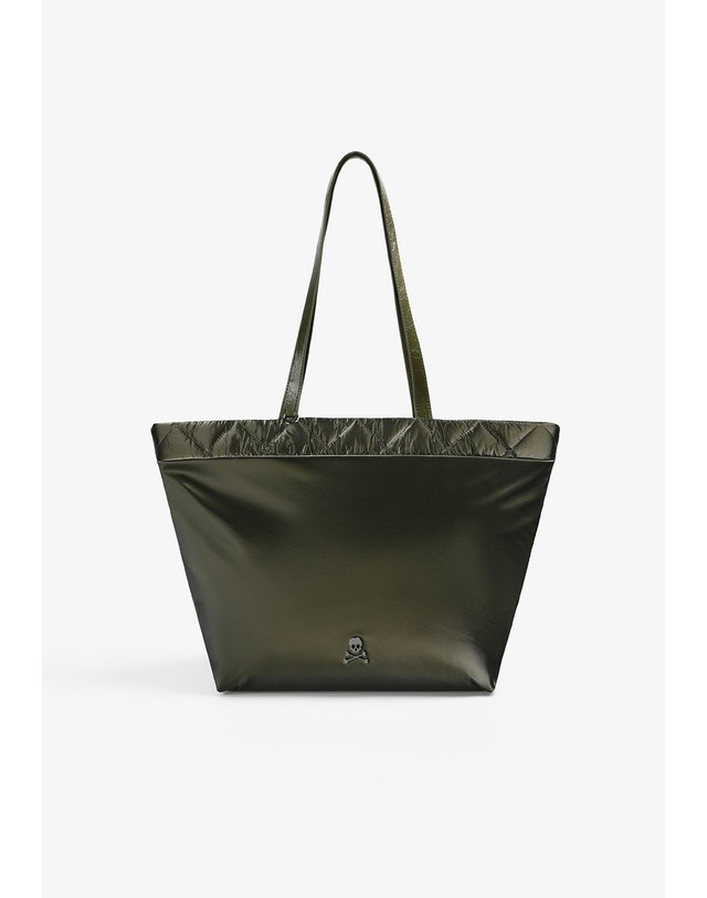 스칼퍼스 스캘퍼스 퀄팅 디테일 나일론 쇼퍼백 72084-scny-quilted-sp-bag-aw2627-khaki KHAKI 카키 착용컷