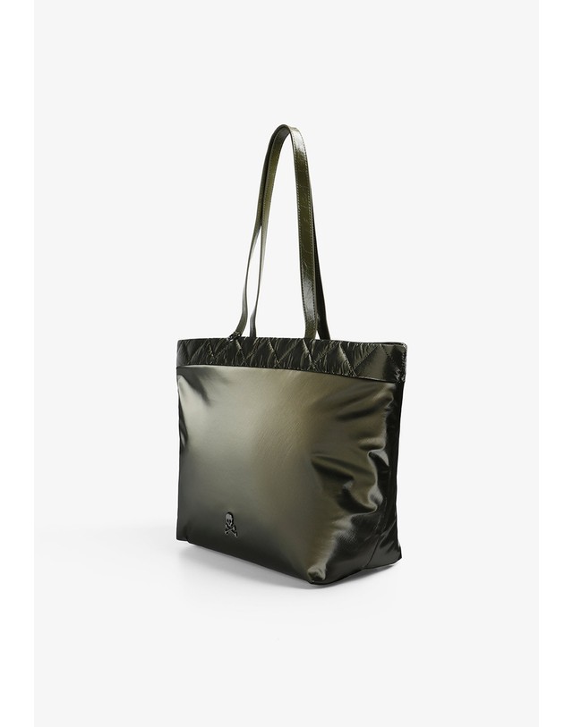 스칼퍼스 스캘퍼스 퀄팅 디테일 나일론 쇼퍼백 72084-scny-quilted-sp-bag-aw2627-khaki KHAKI 카키 착용컷