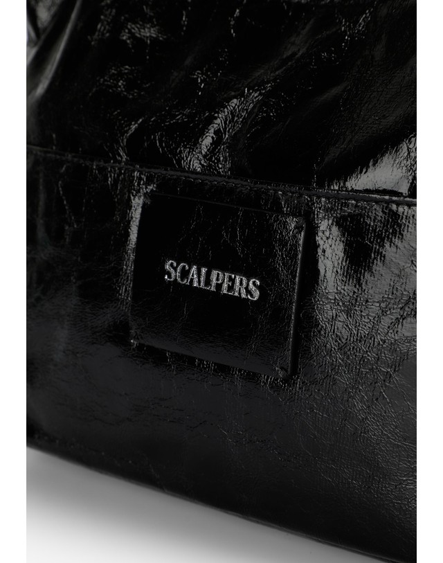 스칼퍼스 스캘퍼스 드로스트링 가죽 파우치 70912-scmakeup-bag-aw2627-black BLACK 블랙 착용컷