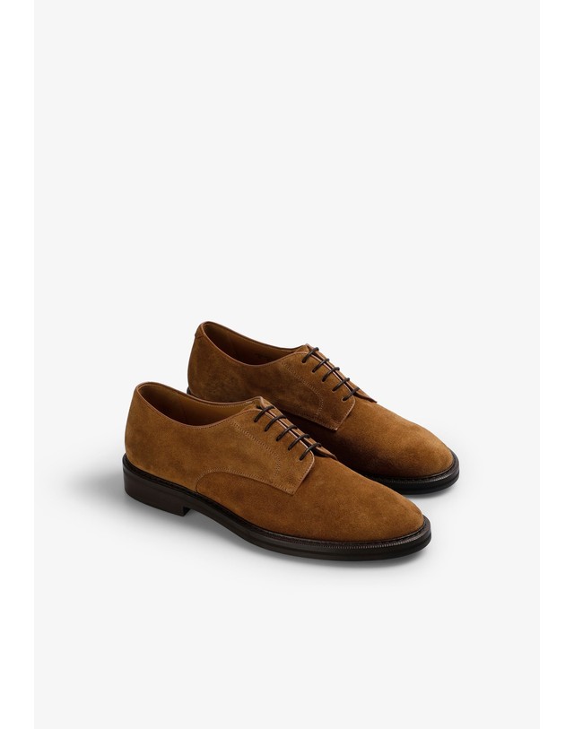 스칼퍼스 스캘퍼스 스웨이드 레이스업 더비화 58202-sccrawley-s-blucher-shoes-ss25-caramel CARAMEL 카멜 착용컷